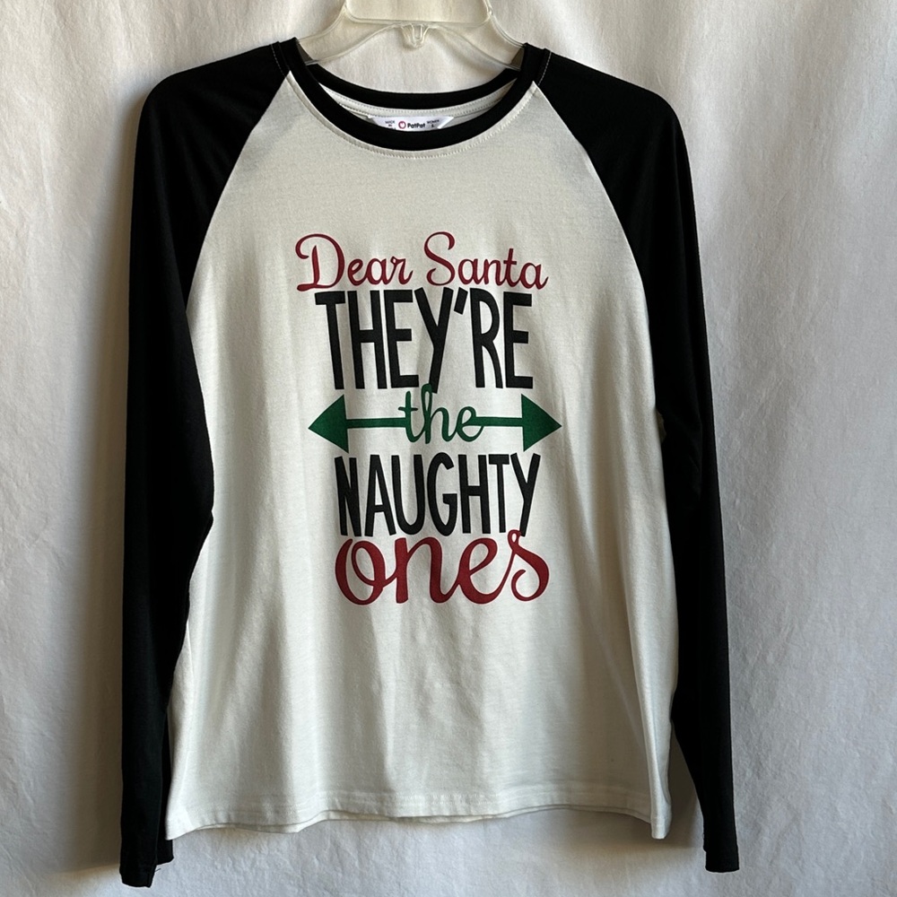 “Dear Santa: They’re the Naughty Ones” T-shirt, size L